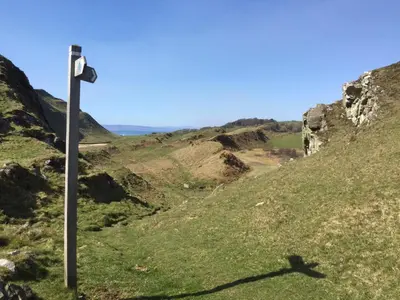 a street light on the side of a hill at Chapelhill Hideaway Isle of Bute licence AR00654F in Rothesay