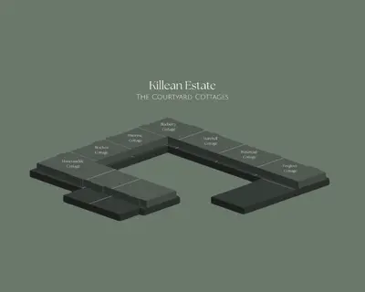 a illustration of a black metal table at Honeysuckle Cottage in Killean