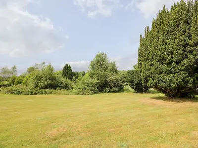 a large grass field with trees in the background at Rob Roy Apartment in Stirling