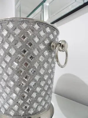 a metal bucket with a handle on a shelf at Modern 3BHK near Edinburgh zoo in Edinburgh