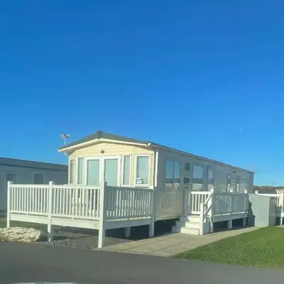 Static Caravan Saltcoats Ayrshire Scotland 3 bedroom balcony