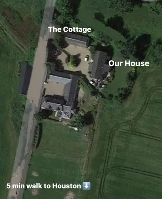 a map of a house with the words the cottage our house at Peterswell Holiday Cottage in Houston