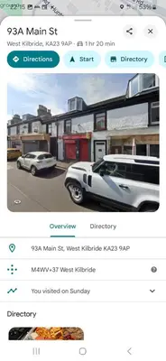 a screenshot of a page of a car dealership at Couple's Retreat-West Kilbride in Seamill