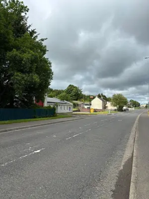 an empty street in a town on a cloudy day at 2 bedroom static caravan in Muirkirk
