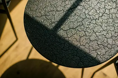 a close up of the back of a black chair at 33 Castle Terrace in Edinburgh