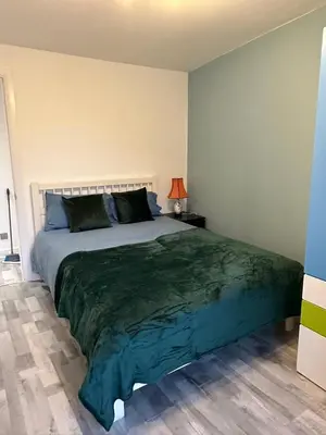 a bedroom with a large bed in a room at Edinburgh Lauriston 4 bedroom 7 beds duplex in Edinburgh