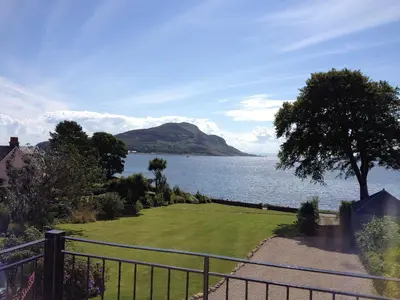 a view of the lake from a house at Seaview Cottage in Lamlash