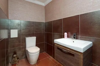 a bathroom with a white sink and a toilet at Brig O'Doon 1 in Ayr