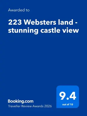a screenshot of aedes land shimmering castle view at 223 Websters land - stunning castle view in Edinburgh