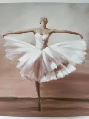 a painting of a ballet dancer in motion at 2 Bedrooms Holiday home in Edinburgh near City Center in Edinburgh