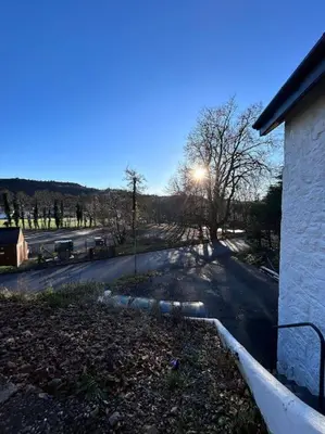 a view of a street with a building and a road at Craig Chat in Oban
