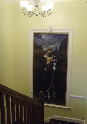 a painting of a man in aannisannis at Twin Lions Hotel in Edinburgh