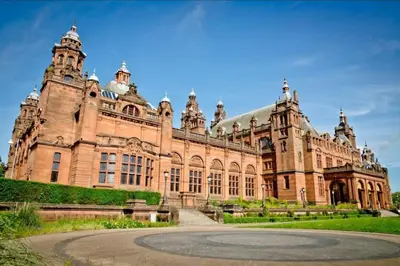 a large brick building with a pathway in front of it at 2B apartment near Glasgow SEC, OVO Hydro & city centre in Glasgow