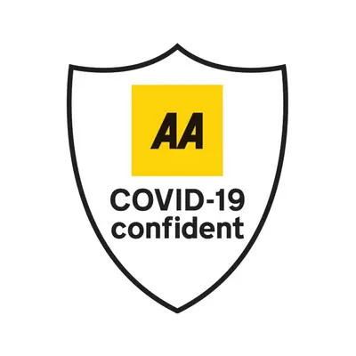 a shield with the label of a colid compliant at Violet Bank Apartment New Town in Edinburgh
