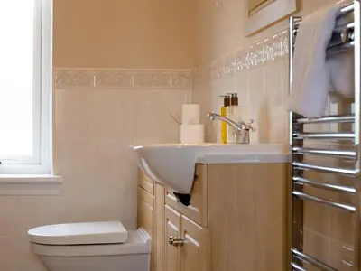 a bathroom with a sink and a toilet at Langside - Uk47885 in Keilour