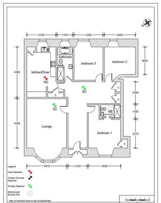 a floor plan of a house at Stunning 3 Bed Flat in the Heart of the West End in Glasgow