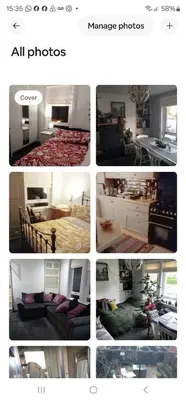 a collage of different pictures of a room at Garden homely house in Cardonald