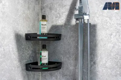 two bottles of alcohol on a wall in a shower at Historic 3 Bed Private Parking Nr Railway Station in Wemyss Bay