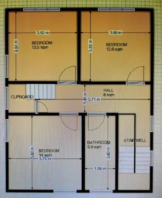 a floor plan of a building with different floors at Lovely Carlung House in West Kilbride