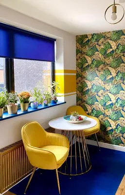 a room with two chairs and a table and a window at Private Bedroom & Bathroom with Amazing View in Quirky Townhouse in Glasgow