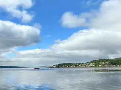 a view of a large body of water at Holy Loch View in Strone