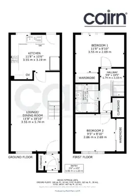 a floor plan of a house at Cairn BNB Introduces Mavisbank Gardens - where homely charm meets modern living in Glasgow