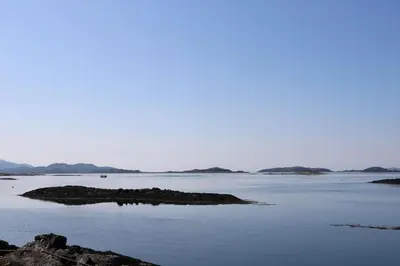 an island in the middle of a large body of water at Scarba in Oban