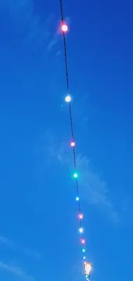 a string of lights flying in the sky at KKLM Holidays in Largs