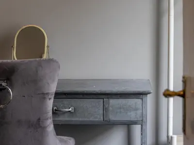 a gray table with a mirror on top of it at Pass the Keys West End Wonder in Glasgow