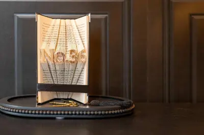 a lamp sitting on top of a table at No36 South Beach - Donnini Apartments in Troon
