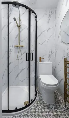 a bathroom with a shower and a toilet at Emerald Suite, The Stirling Residence in Stirling