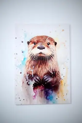 a painting of a beaver sitting at Stunning 2BR Apt - Central High Street Location in Oban