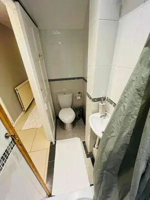 a small bathroom with a toilet and a sink at Bank West in Edinburgh