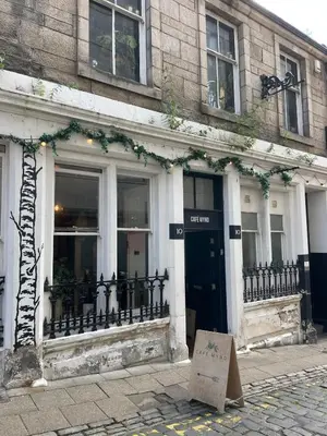 a building with a sign in front of it at Foundry Street Apartment 3 - Dunfermline City Centre in Dunfermline