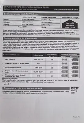 a piece of paper with a number on it at My Glasgow House Bishopbriggs in Bishopbriggs