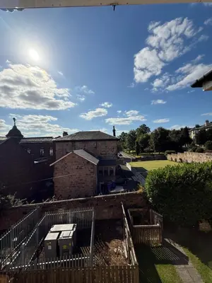 a view from the roof of a building at Luxurious 2 bedroom, 8 mins from city centre in Glasgow