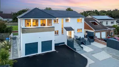 an aerial view of a house with a roof at No22 Shalloch House - Donnini Apartments in Ayr
