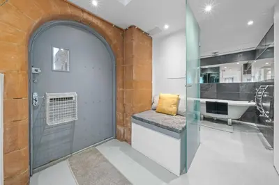 a bathroom with a sink and a bath tub at Unique 1 Bedroom Near West End in Glasgow