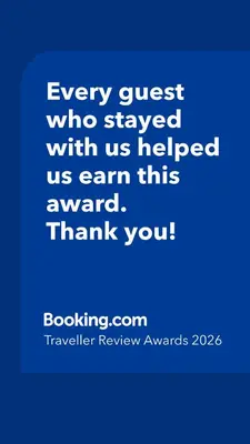 a blue picture with the words every guest who stayed with us helped us earn this at Stunning upper villa stay in the City! in Edinburgh