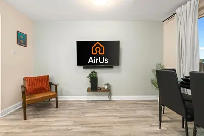 an office with a sign on a wall at Urban Elegance - Spacious 5-Bed Home in Glasgow in Glasgow