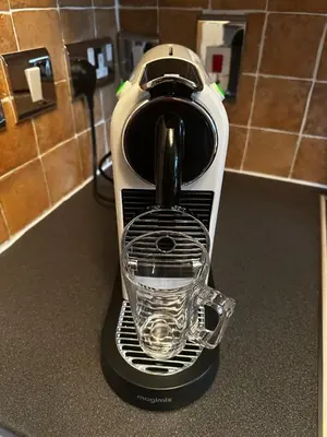 a blender sitting on top of a kitchen counter at 6 Lomond Castle - The Inchcruin Suite in Luss