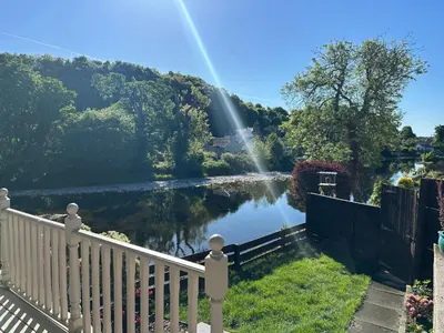 a view of a river from a house at Riverview House in Minnigaff