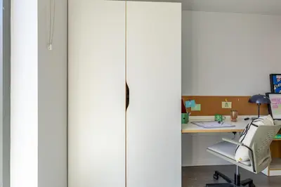 an office with a desk and a chair at For Students Only - Dunaskin Mill in Glasgow in Glasgow