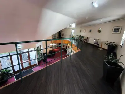 an overhead view of the lobby of a building at Rob Roy Hotel in Aberfoyle