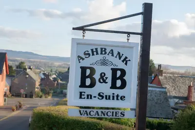 a sign for a british bed and breakfast at Ashbank Bed & Breakfast in Drymen