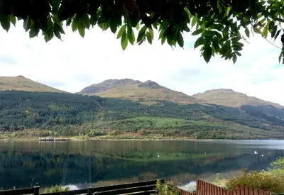 a view of a lake with mountains in the background at 16 Admiralty in Arrochar