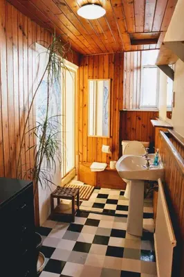 a bathroom with a sink and a toilet at Traditional Apartment oer the Meadows in Edinburgh