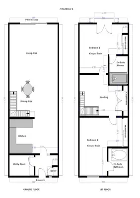 a floor plan of a house at Mains of Taymouth Country Estate 5* Maxwell Villas in Kenmore