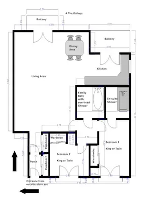a floor plan of a house at Mains of Taymouth Country Estate 5* Gallops Apartments in Kenmore