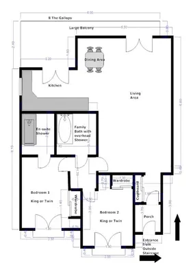 a floor plan of a house at Mains of Taymouth Country Estate 5* Gallops Apartments in Kenmore